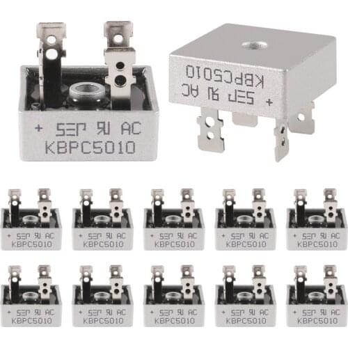 12PCS/Lot Bridge Rectifier Diode KBPC5010 50A 1000V Single Phase Bridge Rectifier Original Integrated Circuit