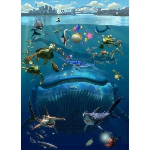 DIY Full Square Round Diamond Painting Dolphin 5D Diamond Embroidery Animals Kit Mosaic Home Decor