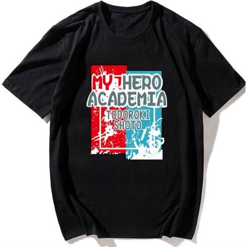 Newest Boku No Hero Academia Cosplay T Shirts Man Clothing Funny Cartoon My Hero Academia Print Japanese Anime T-shirt Male