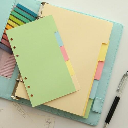 Candy Color Multicolor Sweet SeparatorSeparate Paper Fashion But Good Match for 6 Holes n24 n72 n26 Diary Notebook