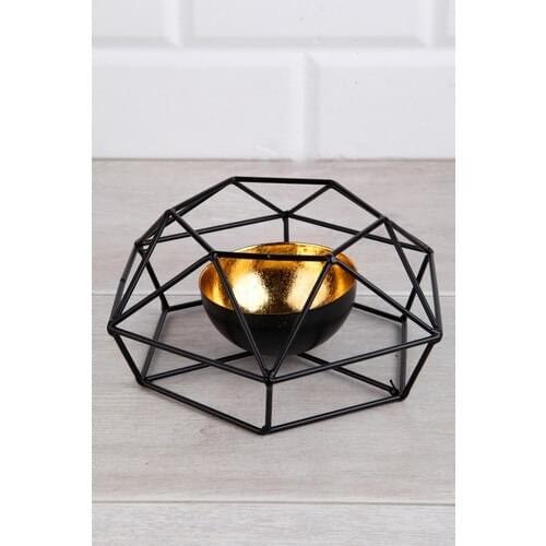 Queens Kitchen Retro Lux Metal In-Gold Lux Candlestick