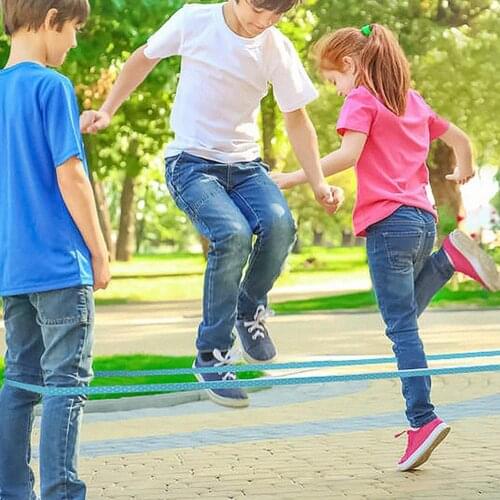 3M Children Stretching Elastic Rubber Band Jump Rope Kids Classic Outdoor Sports Game Soft Elastic Stretch Rope Party Toy
