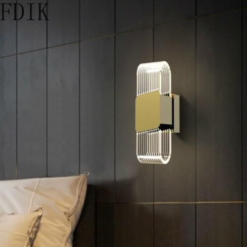 Modern Wall Light Luxury Single/ Double Heads Wall Lamp Bedroom Bedside Living Room Study Home Decoration Nordic LED Lighting