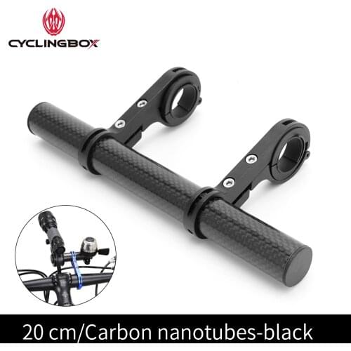 CyclingBOX 20CM Bike Handlebar Extender Carbon Fiber MTB Bicycle Bracket For Bike Speedometer Headlight Light Rack Phone Holder