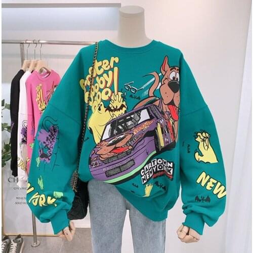 Harajuku 2021 streetwear womens anime Hoodie Autumn Fashion Korean Style Sweatshirt Pullovers long sleeve Tops Crazy clothes