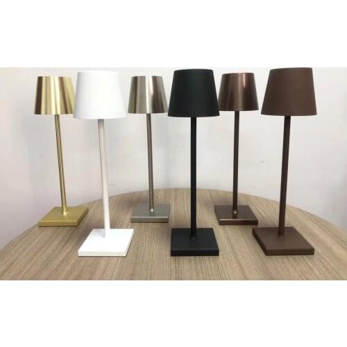 USB Aluminum Alloy Desk Lamp USB Rechargeable Table Lamps for Bar LED Living Room Reading Book Light