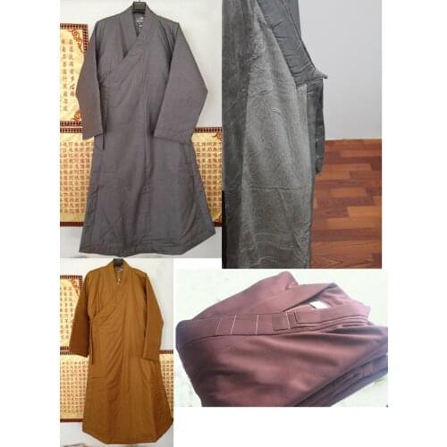 High quality monks wither warm gownrobe zen coat lay suits clothes meditation outfits uniforms