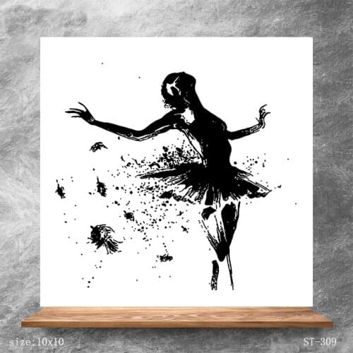 ZhuoAng Abstraction Dancer Clear Stamps/Silicone Transparent Seals for DIY scrapbooking photo album Clear Stamps 10*10cm