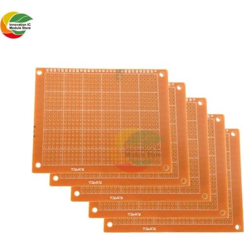 Ziqqucu 5PCS/Lot Universal PCB Board 90x70 mm 2.54mm Hole Pitch Prototype Paper Printed Circuit Panel 9x7 cm Single Sided Board
