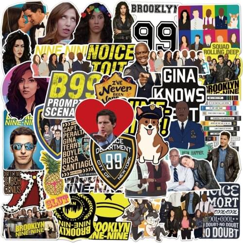 10/50PCS TV Series Brooklyn Nine-Nine Stickers DIY Stationery Decal Pegatina Skateboard Laptop Guitar Helmet Graffiti Sticker