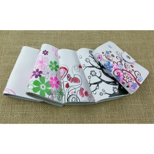 100% Genuine leather business card holder Ladys bag printing id card case credit card holder clutch female card wallet Dropship