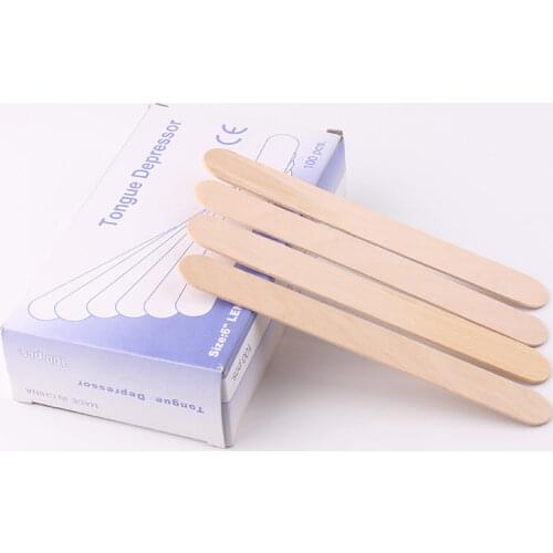 30Pcs Disposable Wooden Waxing Wax Spatulas 6" Hair Removal Stick Applicators Professional Facial Spa Tongue Depressor Tool