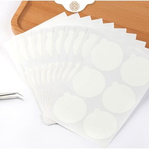 60Pcs Disposable Eyelash Glue Holder Pallet 5Cm Grafted Lash Glue Pads Stand On Eyelash Jade Stone for Eyelashes Extensions Tool