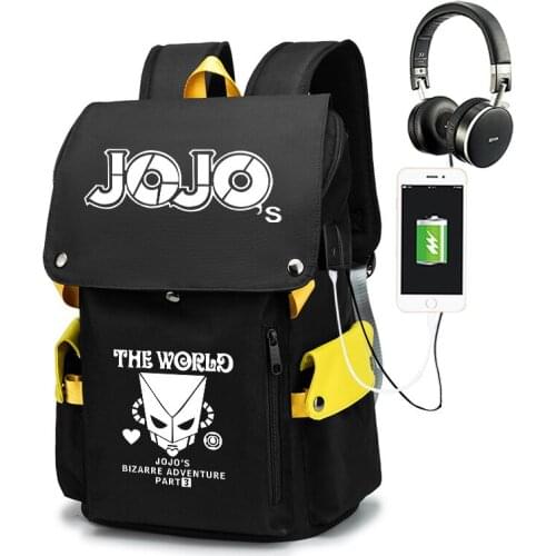 Anime Backpack Cosplay JoJos Bizarre Adventure Travel Shoulder Bags Large Capacity Men Women Fashion Backpack Student Schoolbag