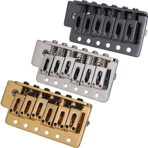 Six colors sliver gold 6 Saddle Hardtail Bridge tremolo guitar strings Bridge for Electric Guitar parts accessories