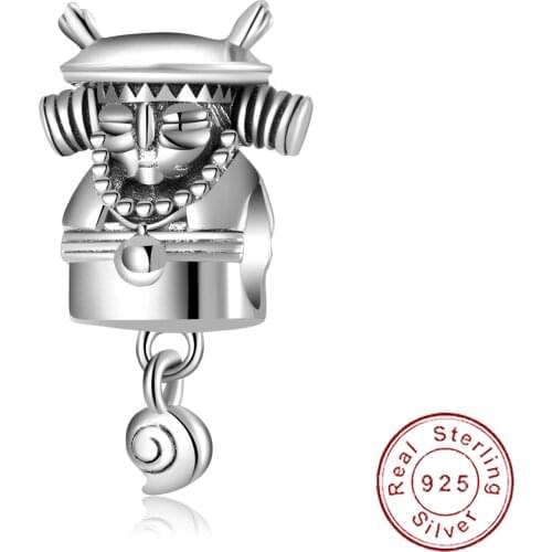 Cyue European S925 Sterling Silver DIY Charm Beads Dangle Witch With Horns For Women Bangle Bracelet Necklace Jewelry P1262