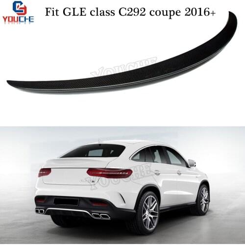 C292 Carbon Fiber Lip Rear Trunk Spoiler Wing for Mercedes GLE Class W292 C292 Coupe 2016 + Trunk Boot Tail Lip Spoiler