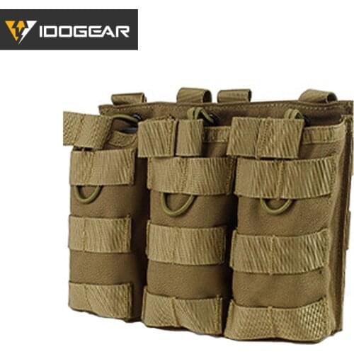 IDOGEAR Magazine Pouch Molle Triple MAG Pouch Carrier Modular For 5.56 Combat Duty Wargame Outdoor Activities 3533