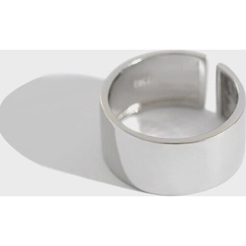 7 Dream 100% 925 Sterling Silver Hip Hop Ring Simple Finger Ring for Women Minimalist Two Fit Size Party Jewelry Fashion Gift