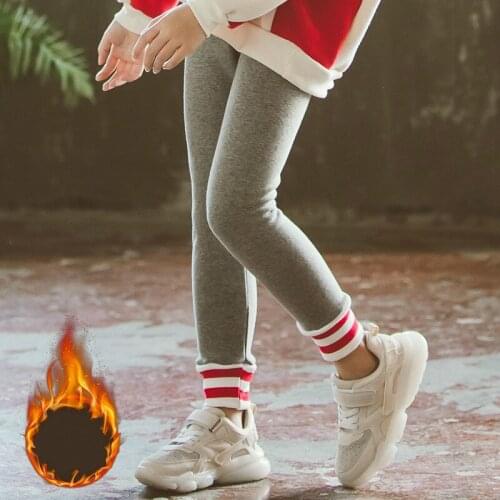 Fashion Autumn Winter Children Winter Warm Sports Velvet Long Pants 3-12years Girls Princess Leggings Full Length Trousers CA543