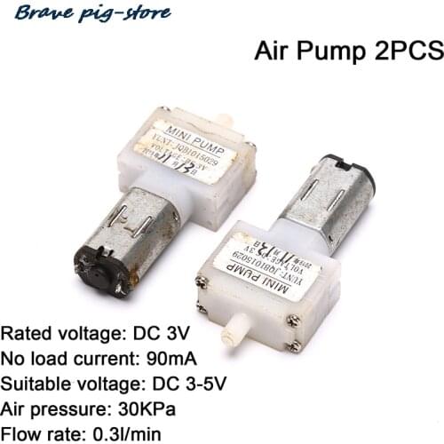 2PCS DC 3V Micro Mini Mute Air Pump Oxygen Pump M20 DC Motor Small Air Pump