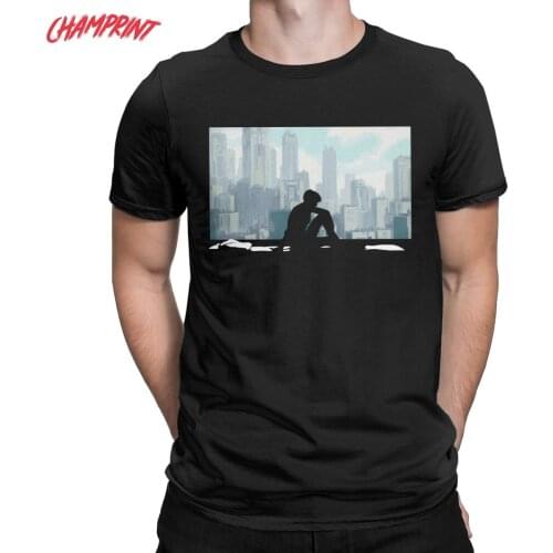Men Ghost In The Shell T Shirt Anime Cotton Clothes Crazy Short Sleeve Crew Neck Tee Shirt Printed T-Shirt