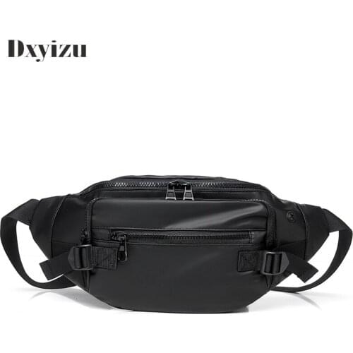 Mens Chest Bag Men Teenage Boys Casual Leisure Solid Handbags With Headphone Hole Functional Travel Organizer Male Sling Bag
