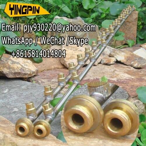 Straight strip multi-head adjustable spray nozzle garden park water cooling atomization stainless steel tube