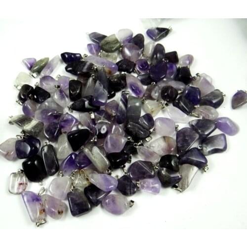 Natural stone tiger eye aventurine Turquoises Quartz Crystal Irregular shape pendants for diy Jewelry making Necklaces 50pcs