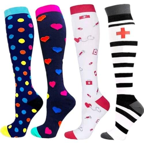 Running Men Women New Compression Socks Knee High Medical Nurse Compression Stockings Fit For Edema Diabetes Varicose Veins