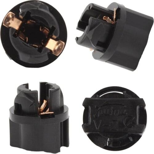 New 10Pcs Super Bright Low Consumption T5 LED Twist Socket PC74 Instrument Panel Cluster Replacement Socket Lamp Holder#294310