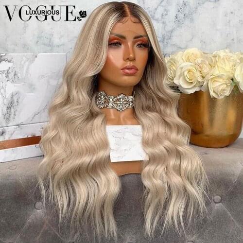 Body Wave Lace Front Wig Glueless Ombre Blonde Highlight Wig Human Hair Pre Plucked 180 Density Brazilian Hair Wigs For Women