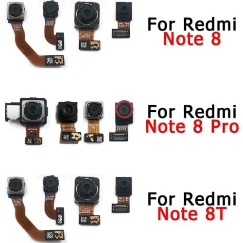 Original Front Back Camera For Xiaomi Redmi Note 8 Pro 8T Small Selfie Rear Frontal Camera Module Flex Replacement Spare Parts