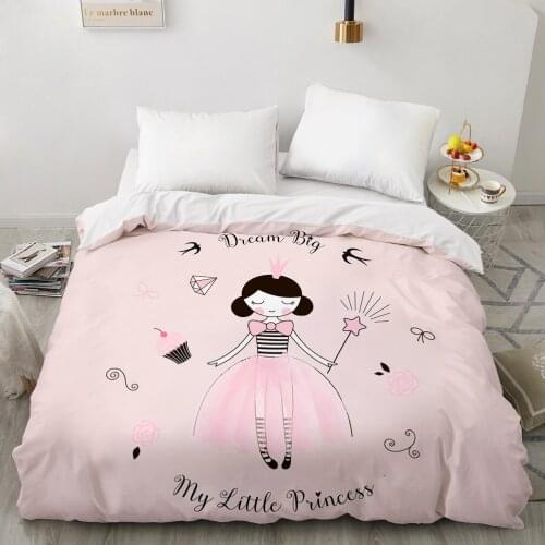 Cartoon Duvet cover Quilt/Blanket/Comfortable Case Childrens Bedding for Kids baby Crib 140x200 240x220 Pink Cute Dream Girl