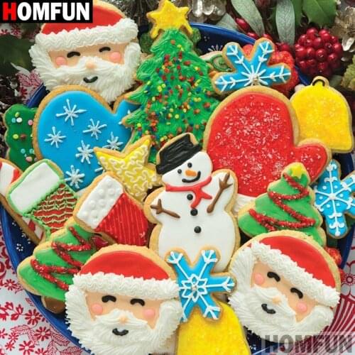 HOMFUN Full Square/Round 5D DIY Diamond Embroidery "Cartoon santa" Diamond Painting Cross Stitch Rhinestone 5D A00889