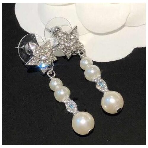 Hot Brand Silver Color Fashion Jewelery Woman Pearls Earrings Geisha Dream Party High Quality Chain Pearls Studing Jewelry