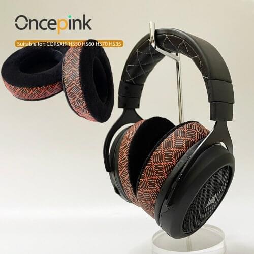 Oncepink Replacement EarPads Headband For CORSAIR HS70 HS60 HS50 HS35 Headphone Temperature Color Change Ear Cushion