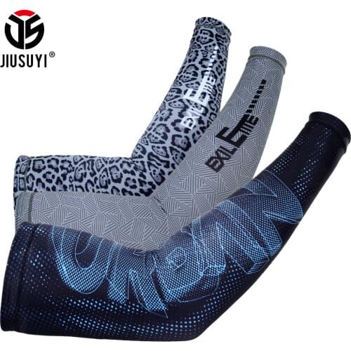 Sunscreen Arm Compression Sleeves Men Women Bicycle UV Protection Running Cycling Biker Arm Warmers Volleyball Cover Cuff Summer