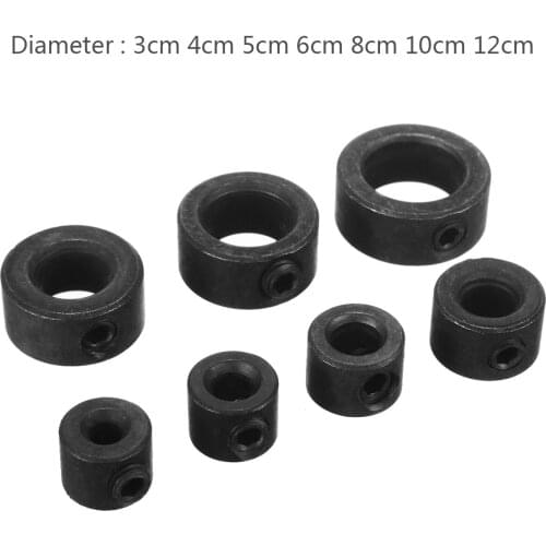 7pcs 3/4/5/6/8/10/12mm Woodworking Drill Bit Depth Stop Collars Ring Dowels Hex Wrench Set Hand Tool Accessories