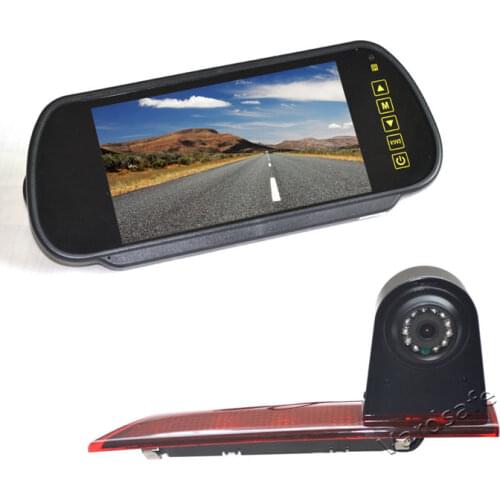 Vardsafe VS599K | Parking Reversing Backup Camera + 7 Inch Clip-on Mirror Monitor for Ford Transit Custom / Ford Tourneo Custom