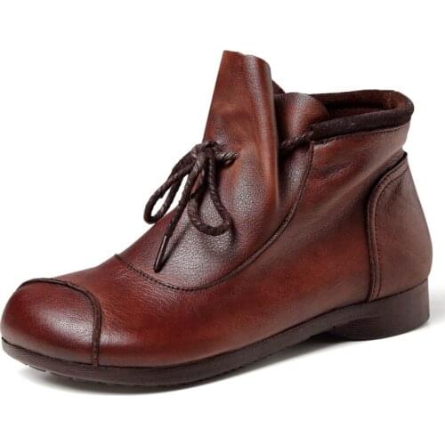 Restore ancient ways women add flocking boots fashion leather and velvet warm girl comfortable riding boots female & # 39