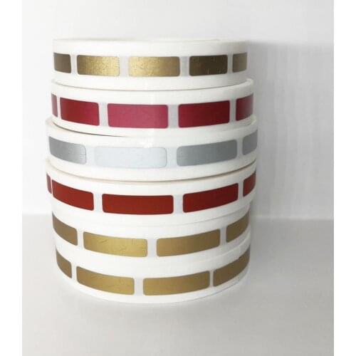 1000pcs Scratch Off Sticker 5x15mm Gold / Red / Silver Color Blank Code Cover Password