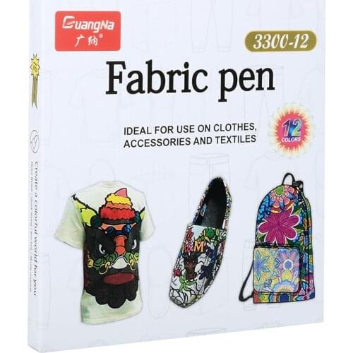12 Colour Art Markers DIY Creative Cloth Painting Pens Multifunction Waterproof Drawing Graffiti Pen Set Art Supplies Fabric Pen