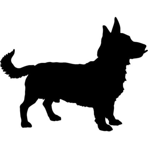 16.5*12.7CM Lancashire Heeler Classic Pet Dog Body Decoration Decal Cartoon Animal Car Sticker Black/Sliver C6-0923