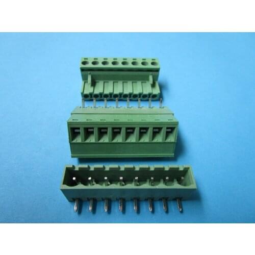 40 Pcs Close Angle 8pin 5.08mm Screw Terminal Block Connector Pluggbale Type