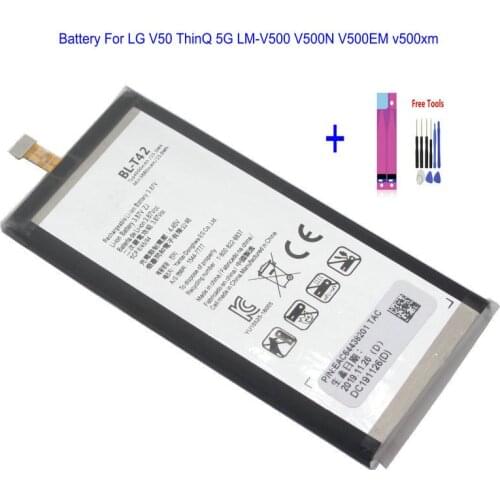 1x 4000mAh 15.5Wh BL-T42 BLT42 Battery For LG V50 ThinQ 5G LM-V500 V500N V500EM v500xm Bateria Batterij + Repair Tooks kit