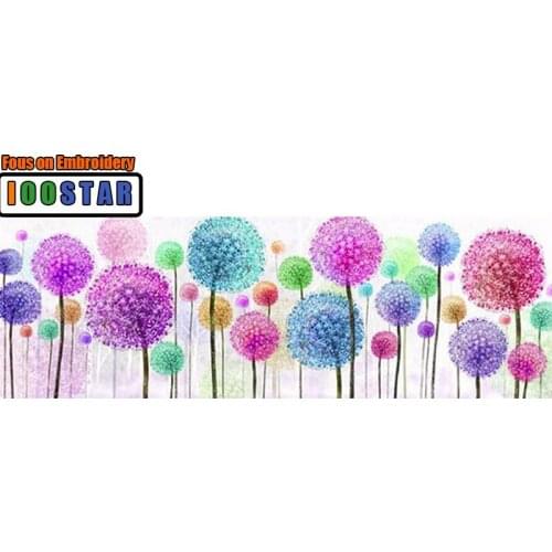 Diamond Embroidery 5D DIY Square/Circle Diamond Flower Painting Dandelion Diamond Painting Rhinestone Cross Stitch Decoration