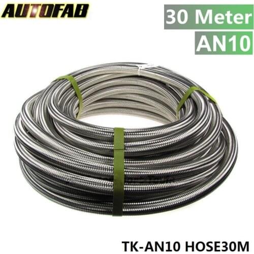 AN-10 Stainless Steel Braided Fuel/Coolant/Oil Cooler Line Hose 30m AF-AN10 HOSE30M