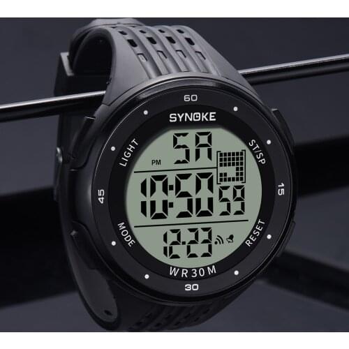 SYNOKE Sport Waterproof Watch Men Japanese Movement Thai Rubber Strap Digital Electronic Wrist Clock Masculino Montre homme