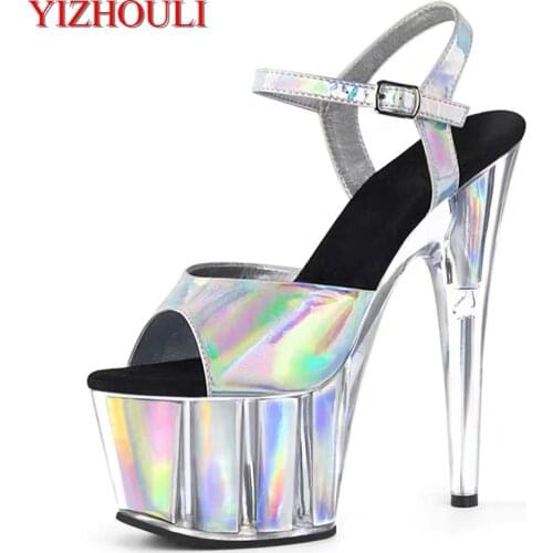 Color changing magic material 15 cm high heels, 6 inch stiletto heels, club pole dancing practice performance, dancing shoes